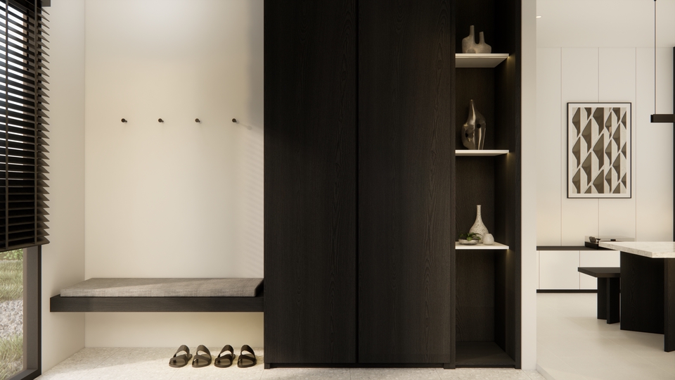 รับออกแบบตกแต่งภายใน ภาพตัวอย่างการออกแบบและตกแต่งภายในบ้านสวยงามด้วยสไตล์มินิมอล