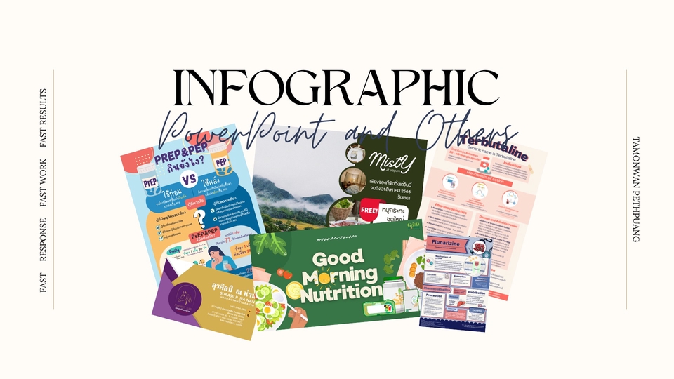 งานออกแบบ infographic, PPT, นามบัตร, โปรโมทสถานที่ ตามความต้องการลูกค้าแบบเป๊ะๆ ตอบไว งานไว จบไว