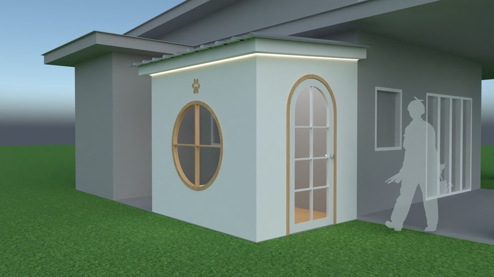 รับออกแบบบ้าน3D perspective โมเดลบ้าน3มิติสวยหรู