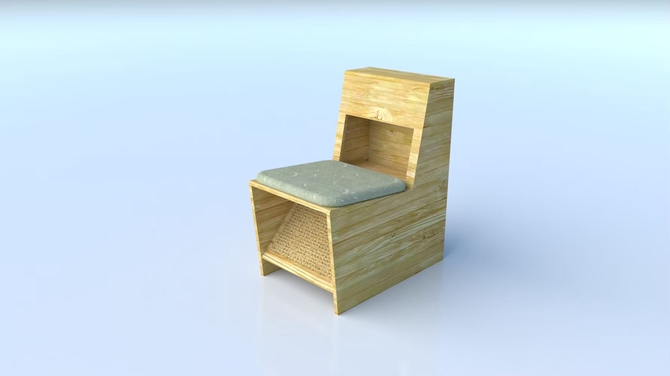 3D Perspective - ออกแบบบ้านแมว กรงแมว เฟอร์นิเจอร์แมว - 9