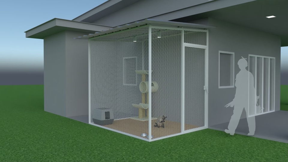 ออกแบบ perspective บ้านแมว 3 มิติ ราคาถูก