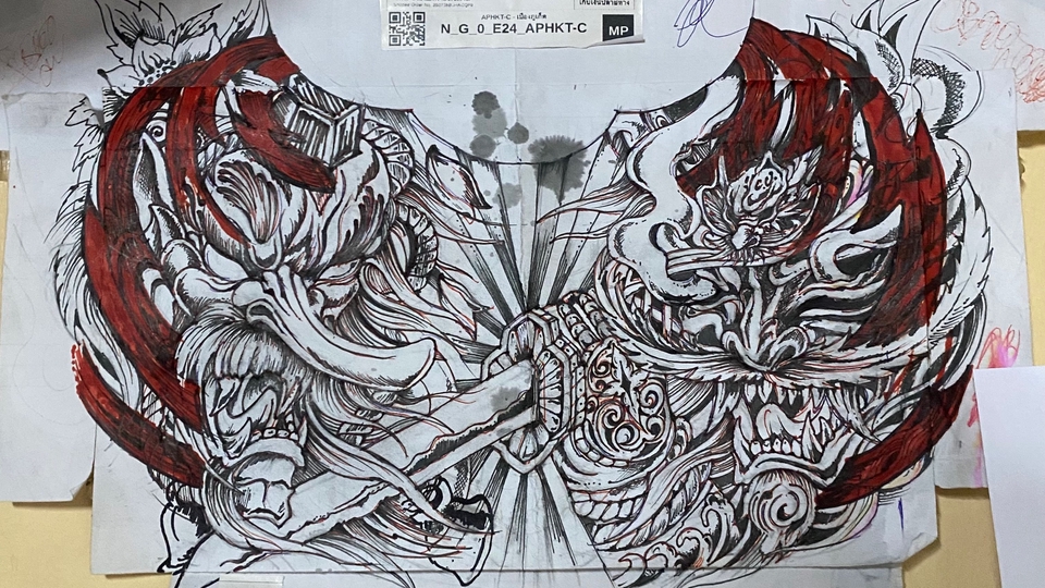 ออกแบบงานสัก ตามโจทย์ลูกค้าครับ