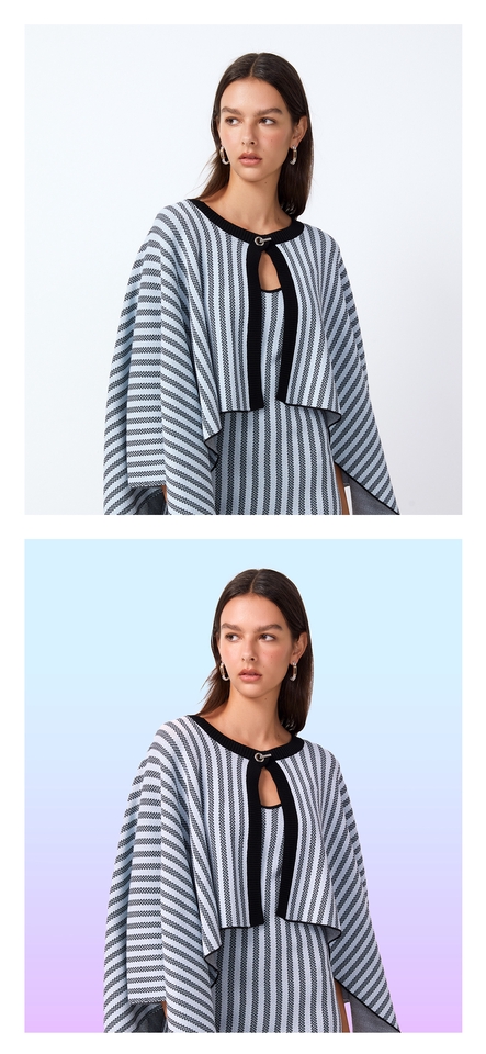 รับแต่งรูปภาพเพื่อแก้ไขภาพถ่ายของผู้หญิงในชุดลายทางขาวดำ, ทำโฟโต้ชอปเพื่อปรับปรุงสี, ลบรอยตำหนิ