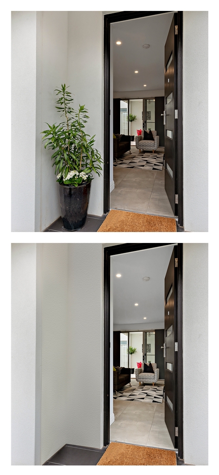 รับแต่งรูปภาพด้วย Photoshop เปลี่ยนพื้นหลังหญ้าแห้งเป็นสนามหญ้าสีเขียวสดใส รับรีทัชภาพ รีทัชภาพถ่าย 