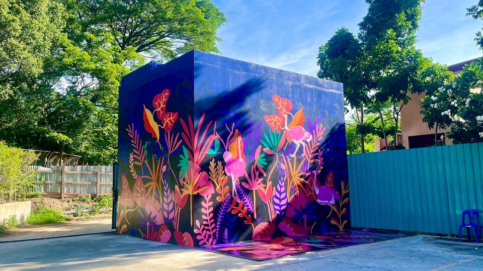 เพ้นท์ผนัง - รับเพ้นท์กำแพง - 17