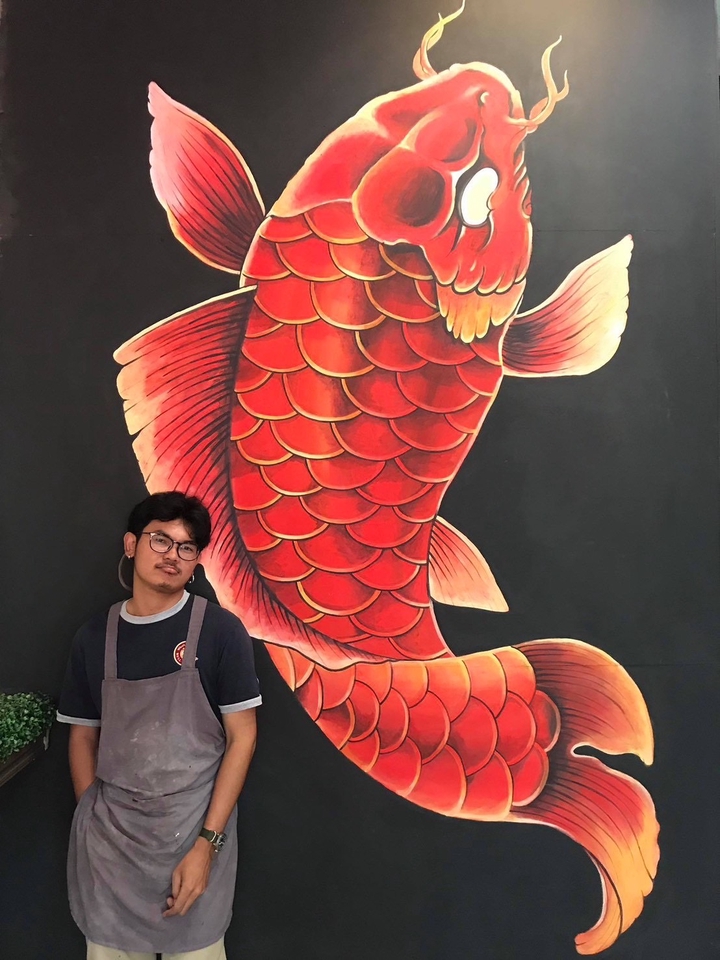 เพ้นท์ผนัง - รับเพ้นท์กำแพง - 16