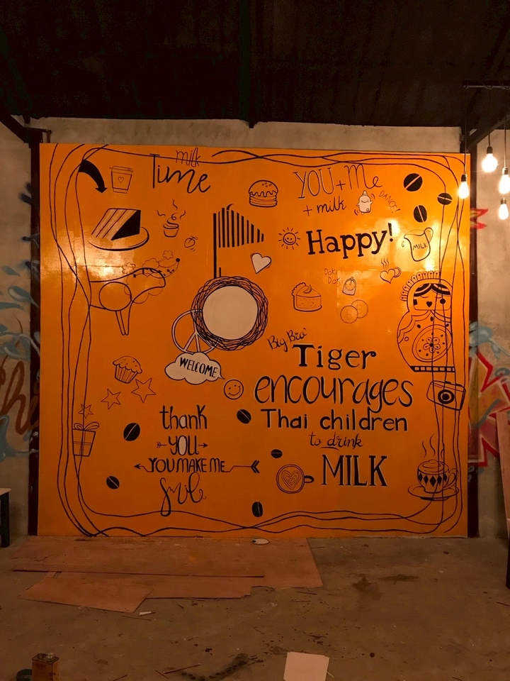 เพ้นท์ผนัง - รับเพ้นท์กำแพง - 15