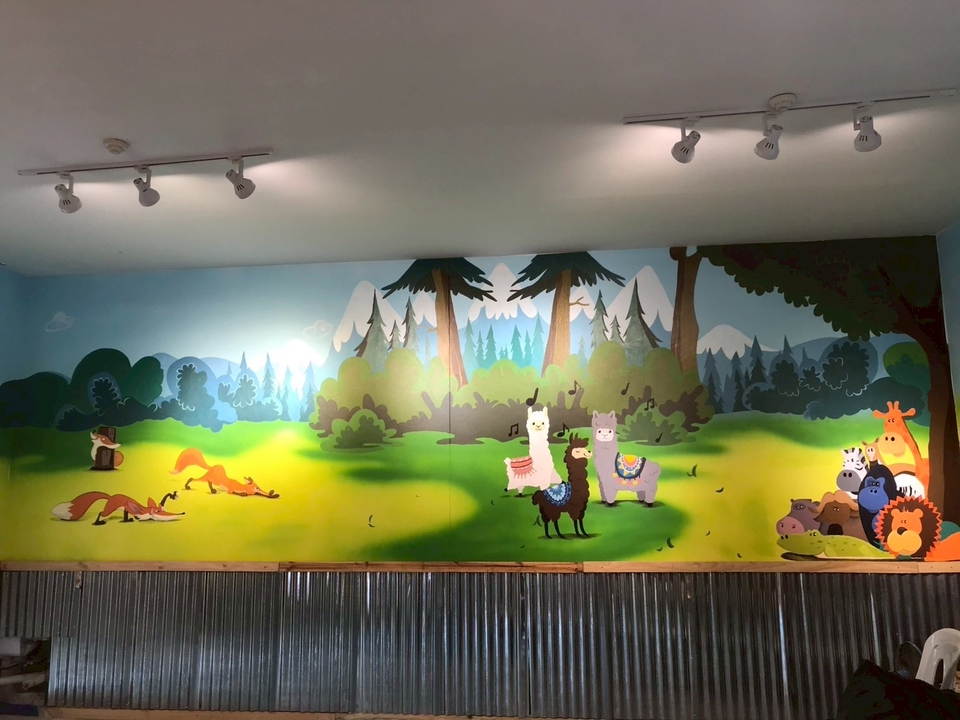 เพ้นท์ผนัง - รับเพ้นท์กำแพง - 7