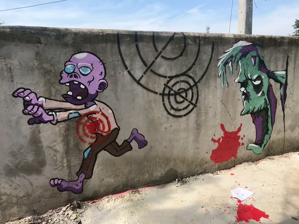 เพ้นท์ผนัง - รับเพ้นท์กำแพง - 4