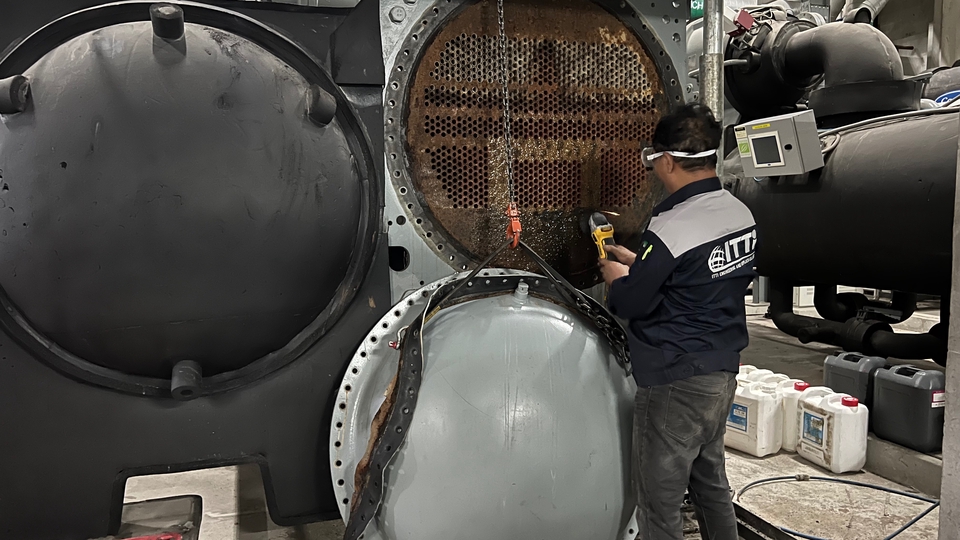 ซ่อม Chiller
ตรวจสอบ Chiller
Chiller Inspection
ล้าง Condenser Tube