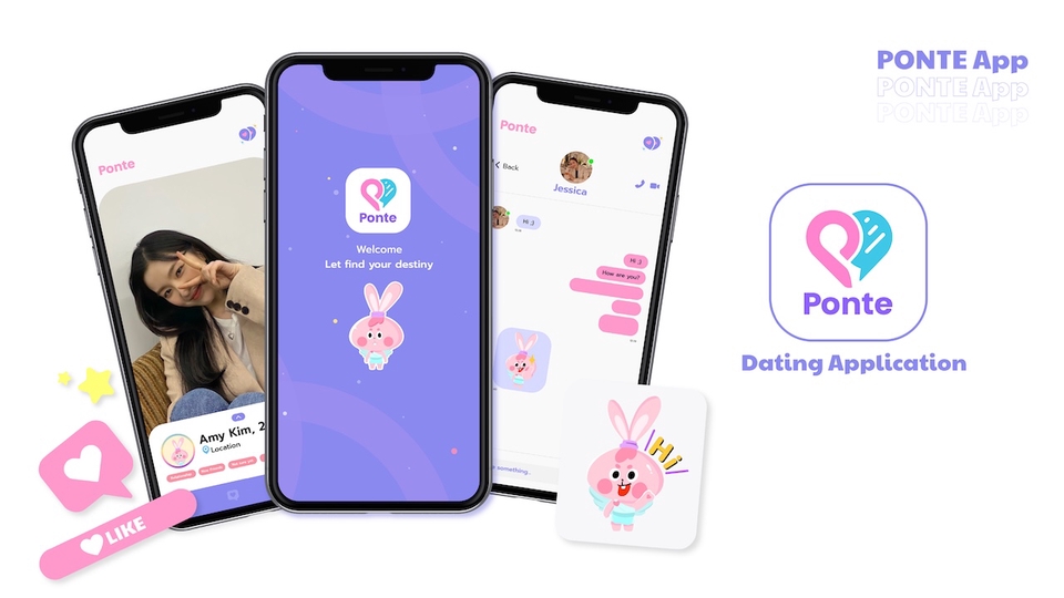 ออกแบบ CI - Ponte Dating App - 4