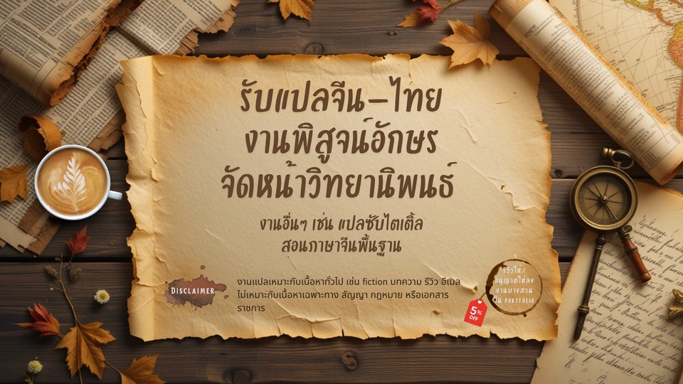 รับแปลจีน-ไทย Fiction/บทคัดย่อ/บทความ/เอกสารทั่วไป+จัดรูปเล่มวิทยานิพนธ์+พิสูจน์อักษร+แปลซับไตเติ้ล