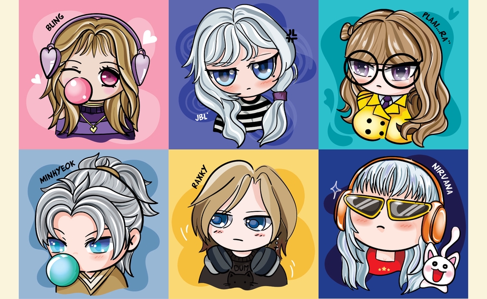 วาดแฟนอาร์ต - รับวาดรูป PFP- FanArt IDOL Game Charactor - 2