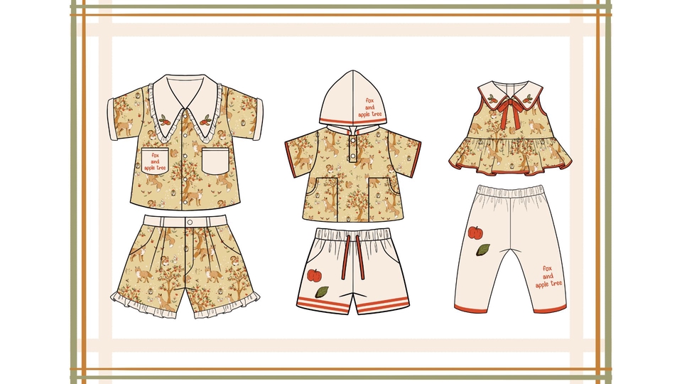 ออกแบบเสื้อผ้าเด็ก ออกแบบลายผ้า ลายผ้าเด็ก ลายการ์ตูน การ์ตูน คาแรคเตอร์