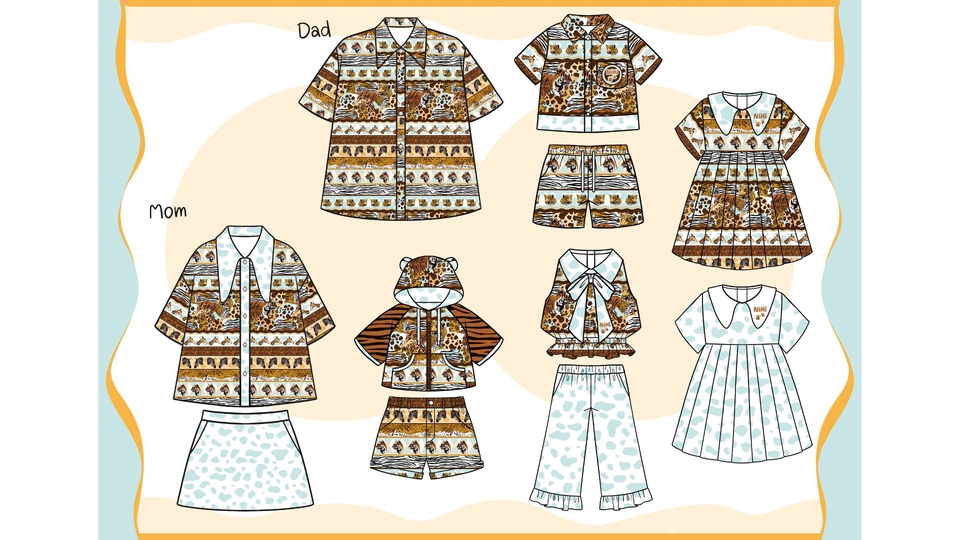 ออกแบบเสื้อผ้าเด็ก ออกแบบลายผ้า ลายผ้าเด็ก ลายการ์ตูน การ์ตูน คาแรคเตอร์