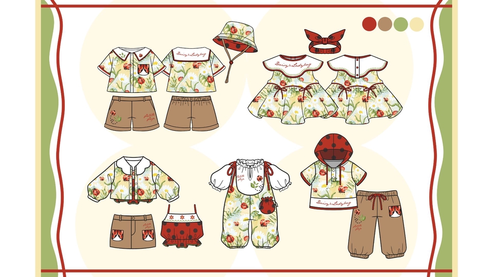 ออกแบบเสื้อผ้าเด็ก ออกแบบลายผ้า ลายผ้าเด็ก ลายการ์ตูน การ์ตูน คาแรคเตอร์