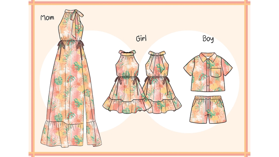 ออกแบบเสื้อผ้าเด็ก ออกแบบลายผ้า ลายผ้าเด็ก ลายการ์ตูน