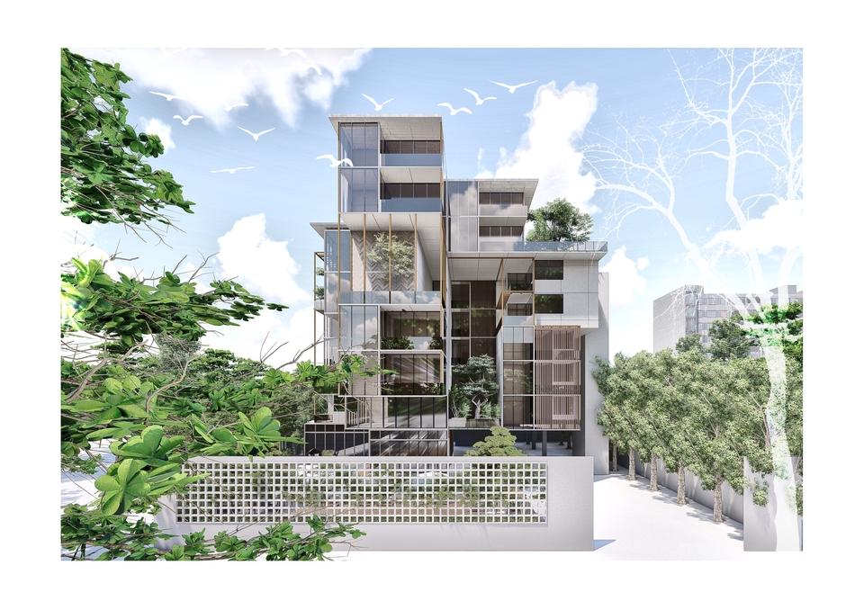 รับออกแบบบ้านและตกแต่งภายใน อาคารที่พักอาศัยสวยหรู