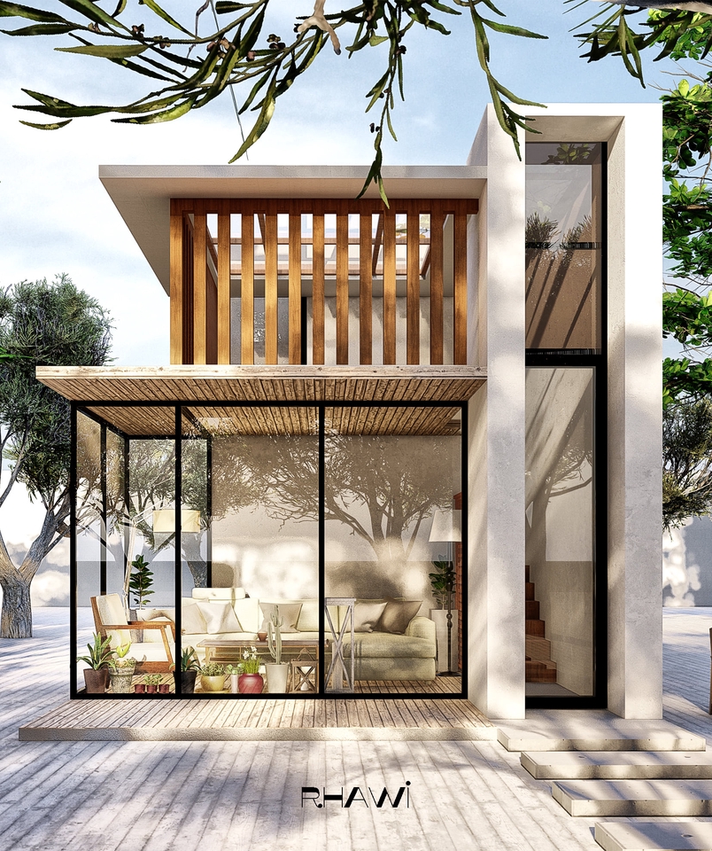 รับออกแบบบ้านและตกแต่งภายใน บ้านโมเดิร์นทันสมัย