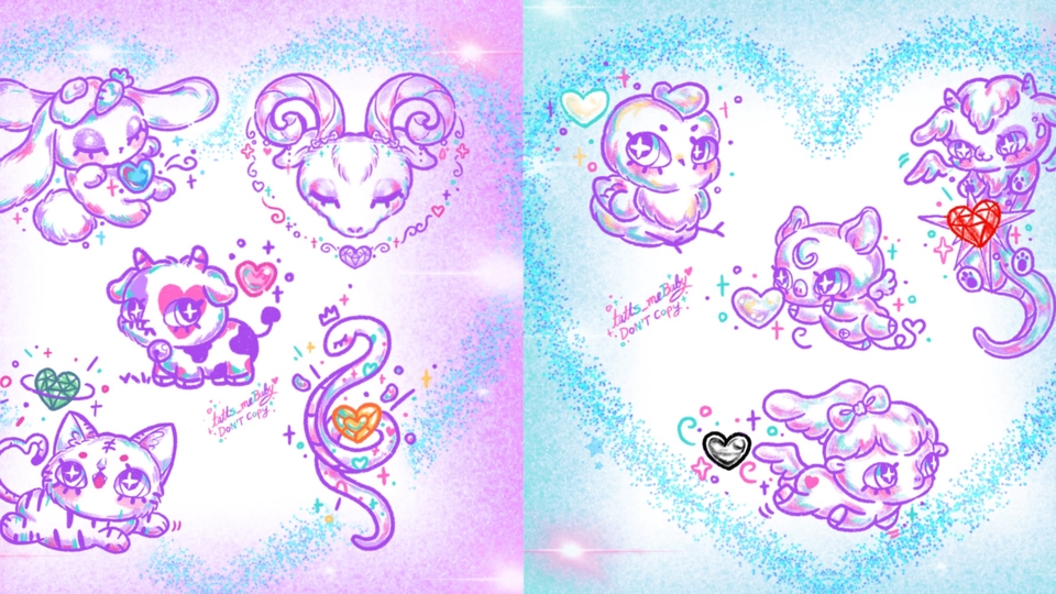 รับวาดรูปการ์ตูนน่ารัก สไตล์มินิมอล  จิบิ อนิเมะ  วาดภาพการ์ตูน