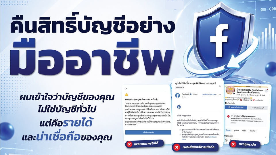 กู้ข้อมูล - รับแก้ปัญหาเพจถูกปิดถาวร เพจถูกระงับการใช้งาน - 2
