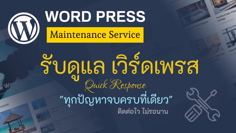 รับแก้ปัญหาและดูแลเวิร์ดเพรส รับจบ!