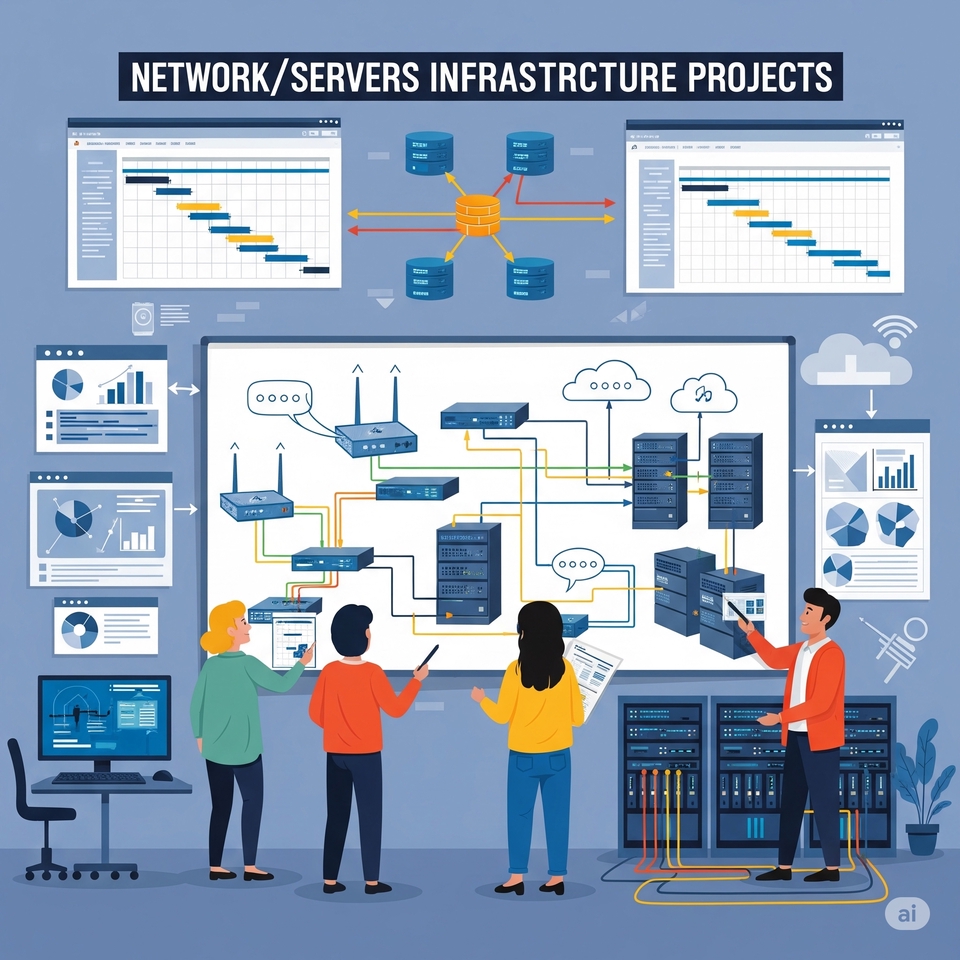 วางแผนโครงการไอที บริหารโปรเจคไอที โครงสร้างเครือข่ายเซิร์ฟเวอร์
