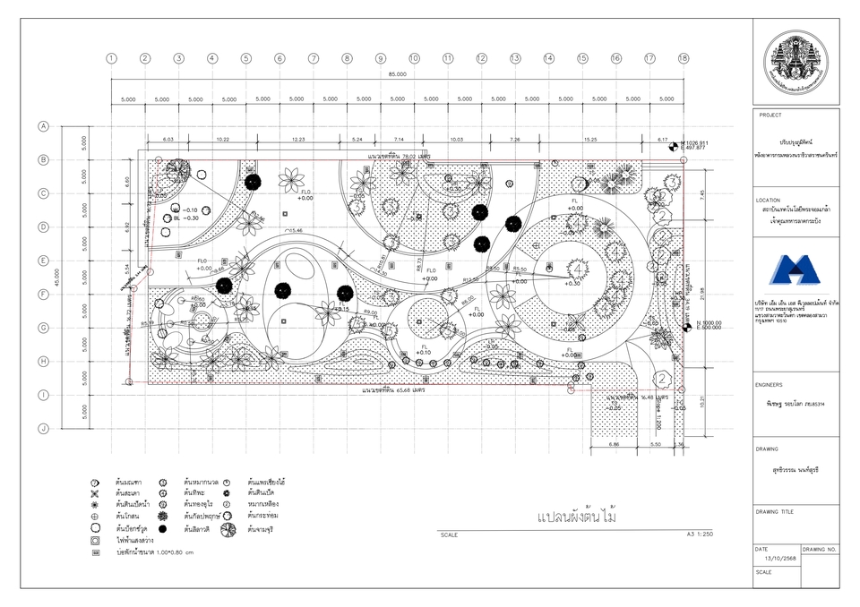 รับเหมาก่อสร้าง แสดงแบบแปลนสวนสาธารณะ พร้อมรายละเอียดการออกแบบ