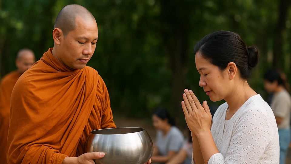 รับจ้างตักบาตรสั่งวันนี้พรุ่งนี้เช้าได้บุญ