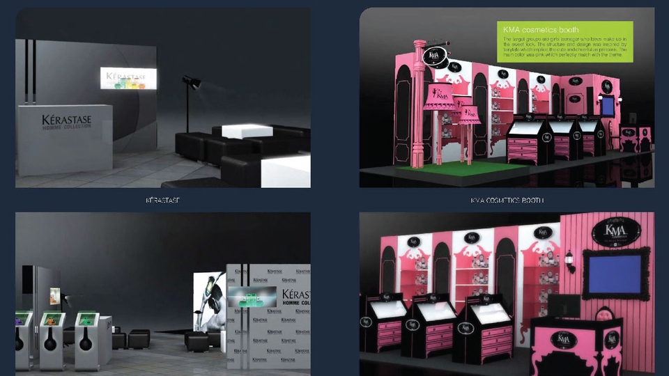งานออกแบบบูธเครื่องสำอางแบรนด์