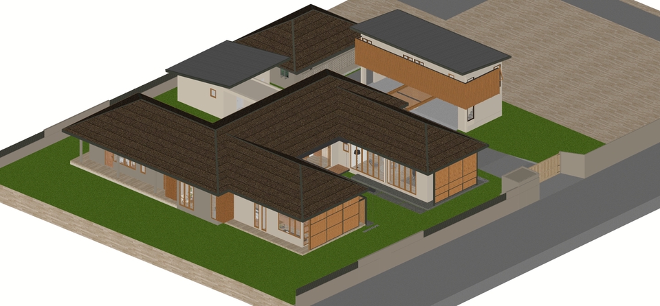 ออกแบบบ้าน3มิติ perspective รับเขียนแบบบ้าน3d ราคาถูก