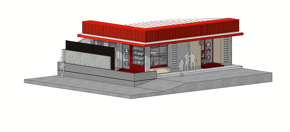ออกแบบร้านค้า3D perspective โมเดลบ้าน3มิติ ราคาถูก
