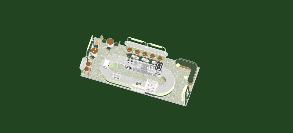 ออกแบบร้านค้า3D perspective มุมมองภายใน