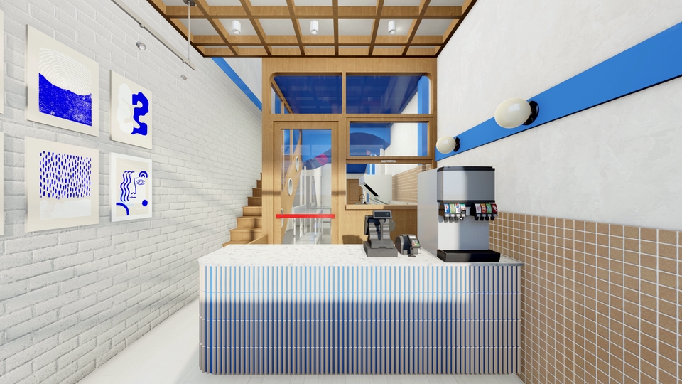 ออกแบบร้านค้า3D มุมมอง Perspective ราคาถูก