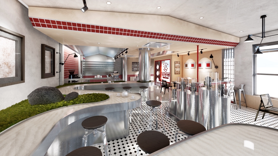 ออกแบบร้านค้า3D perspective มุมมองสวย ราคาถูก
