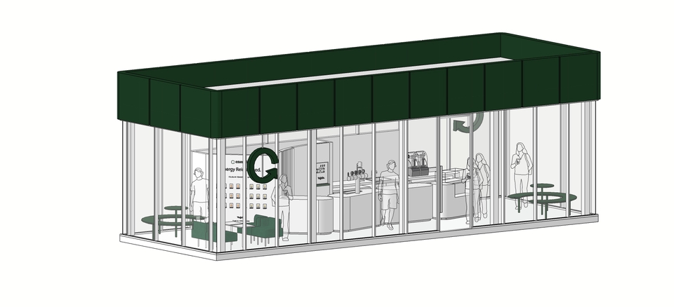 ออกแบบร้านค้า3D perspective มุมมองภายนอก
