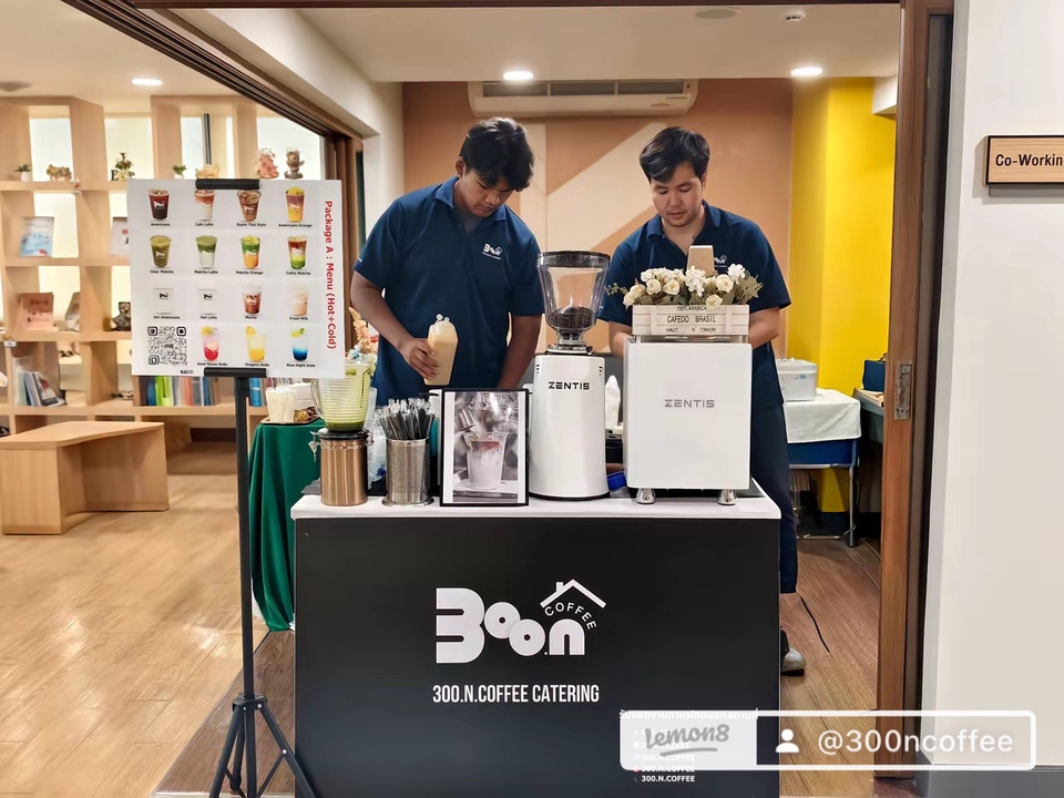 รับจัด coffee break นอกสถานที่ บูธกาแฟสด พร้อมบริการเครื่องดื่ม ชา กาแฟ สำหรับงานอีเวนท์