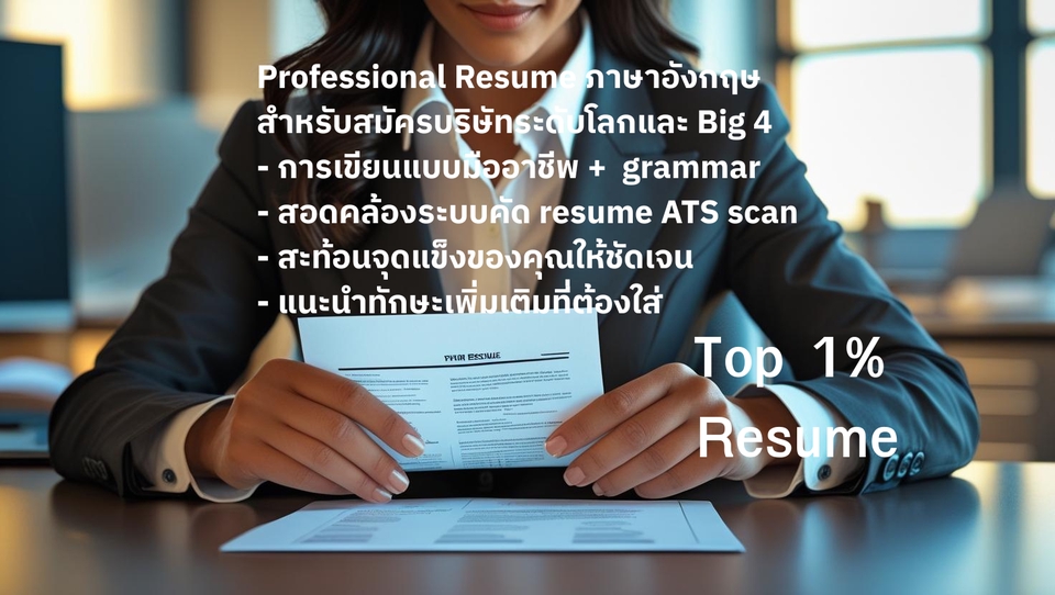 รับทำเรซูเม่มืออาชีพระดับโลก ATS-friendly