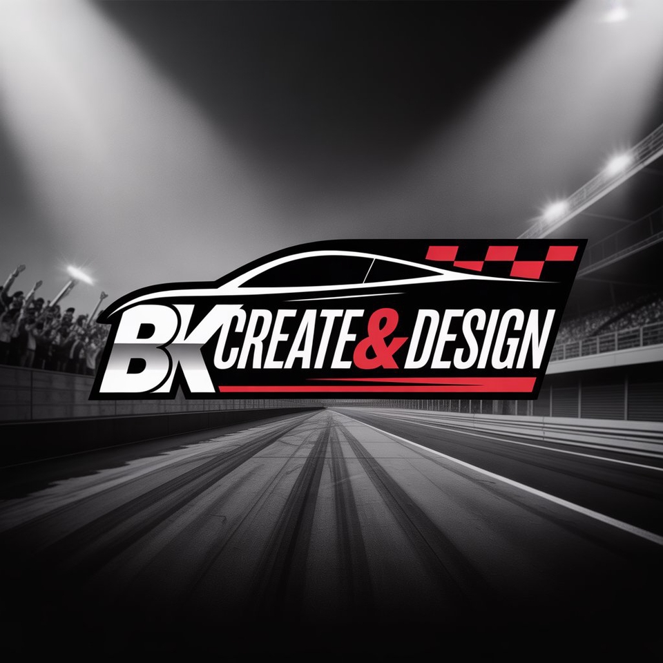 รับออกแบบโลโก้ BK Create&Design โลโก้รถสปอร์ต