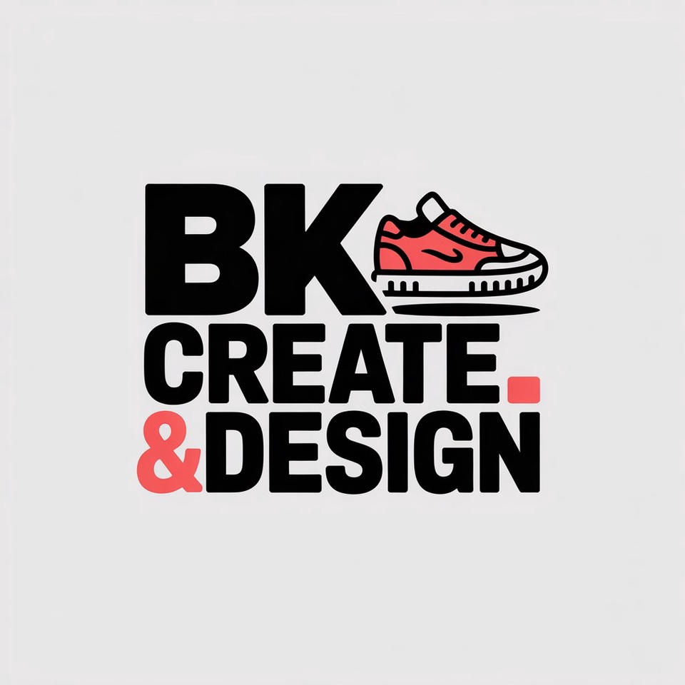 รับออกแบบโลโก้ BK CREATE & DESIGN โลโก้สวยทันสมัย