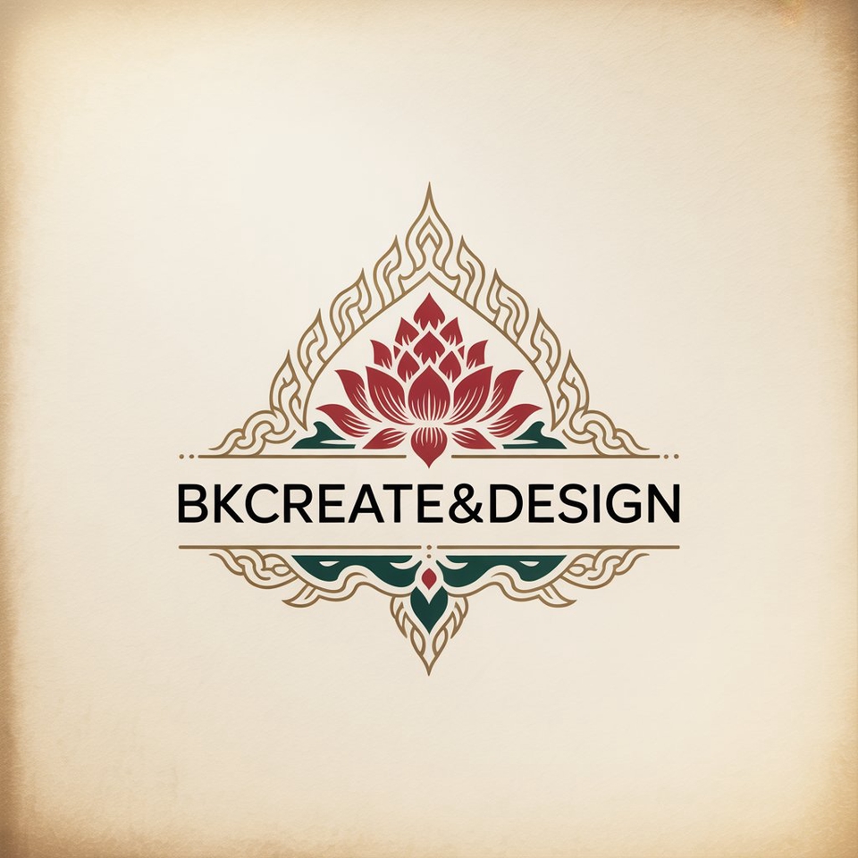 รับออกแบบโลโก้ BKCREATE&DESIGN โลโก้สวยหรู