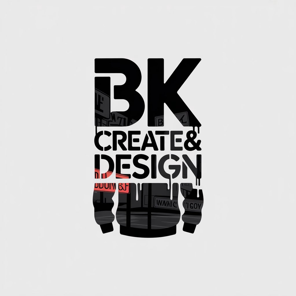 รับออกแบบโลโก้ BK Create&Design โลโก้สวยทันสมัย