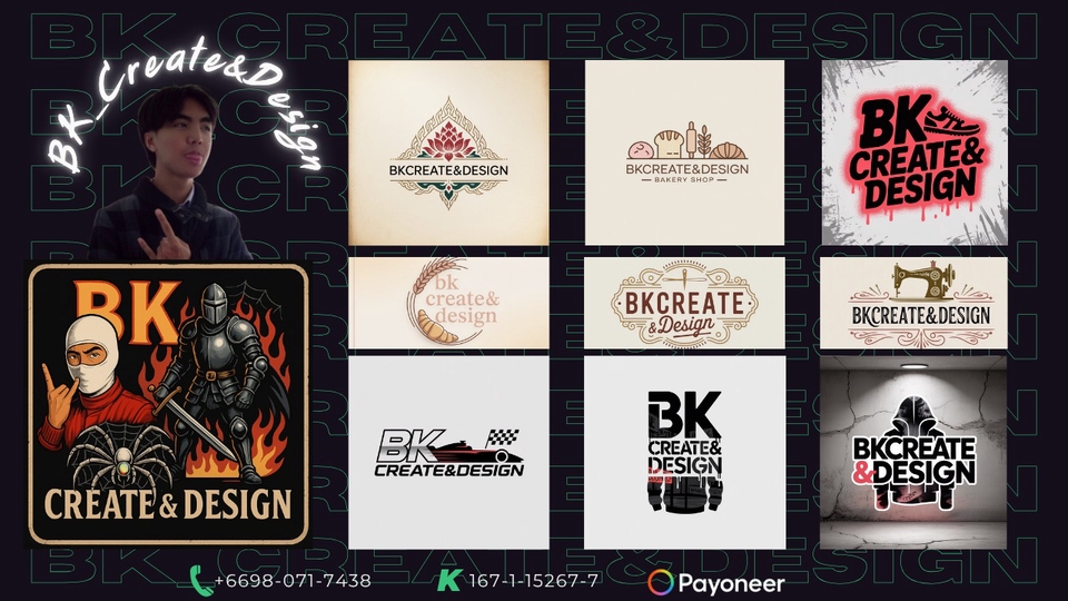 Design all kinds of shirt patterns and logos and can design the style that the customer wants.