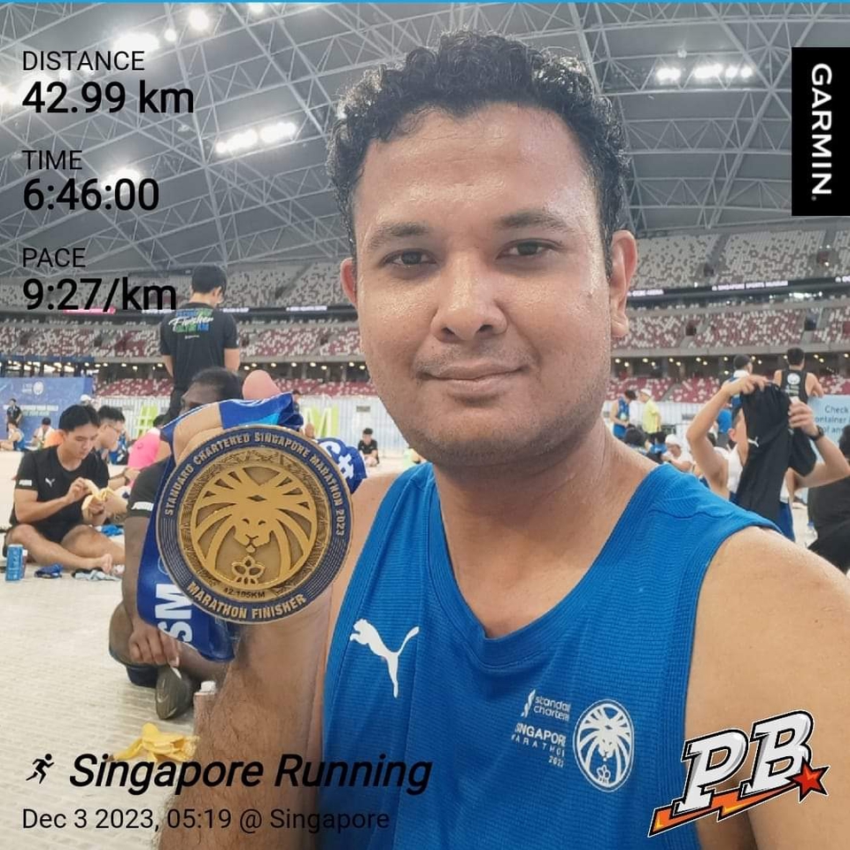 รับจ้างทำบุญวิ่งมาราธอนเสร็จสมบูรณ์ที่สิงคโปร์