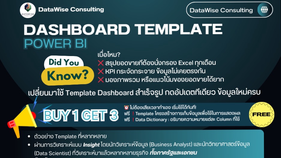Dashboard Template สำหรับ Power BI ซึ่งเป็นเครื่องมือสำเร็จรูปในการวางแผน กลยุทธ์ให้กับองค์กร