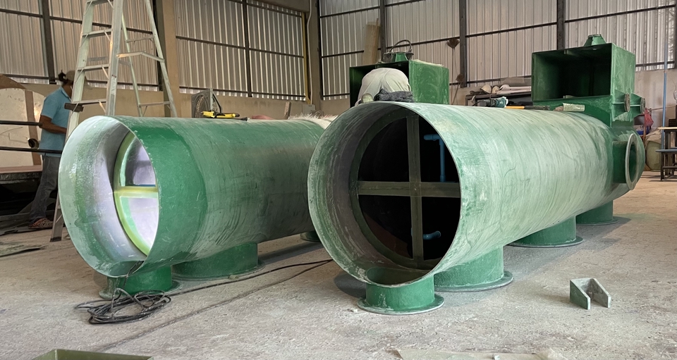 ชื้นงานไฟเบอร์กล๊าส สครับเบอร์ ถังเคมี