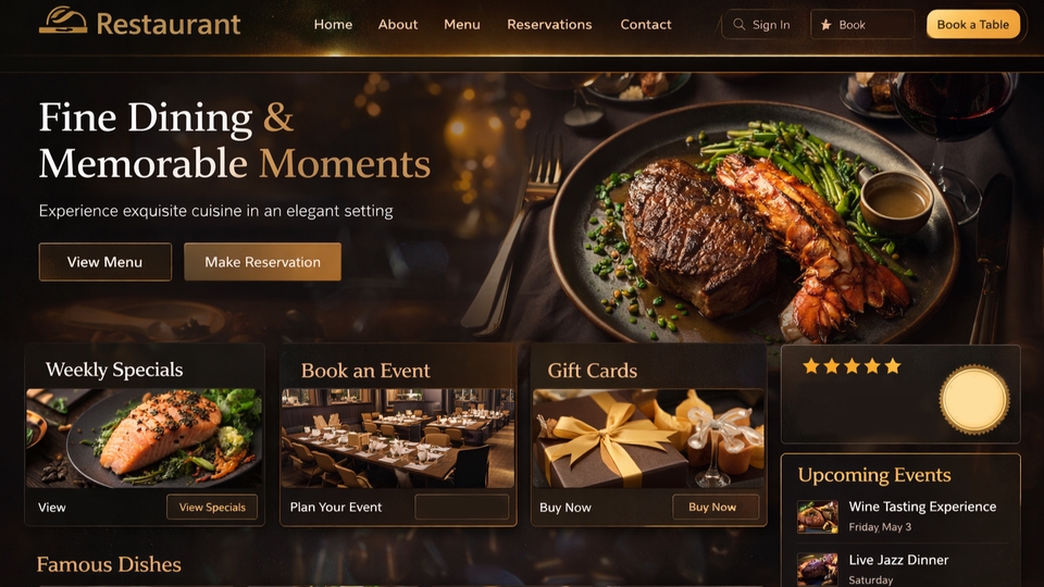 เว็บไซต์ ร้านอาหาร
