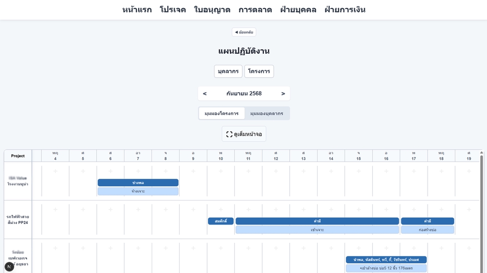 ระบบช่วยเหลืองานภายในบริษัท (ERP)