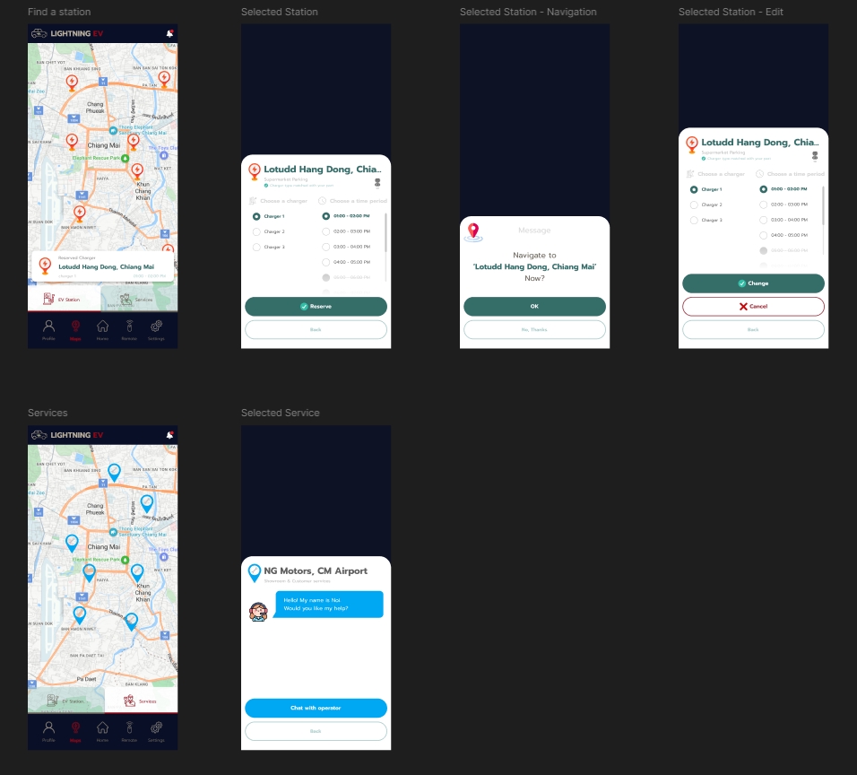 ออกแบบแอพพลิเคชั่นจองสถานีชาร์จรถยนต์ไฟฟ้า
