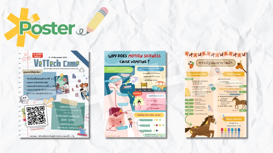 ออกแบบโปสเตอร์ Canva สวย น่ารัก เหมาะสำหรับงานนำเสนอ